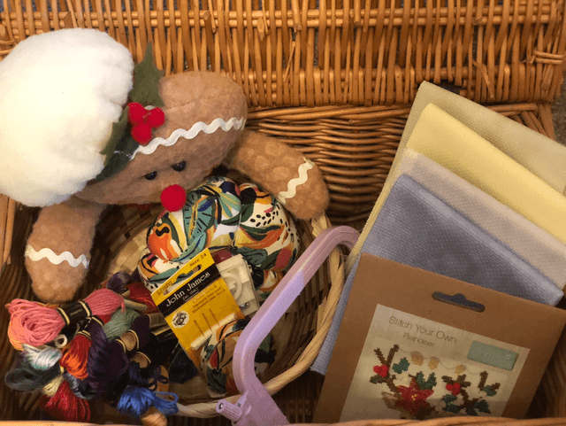  Christmas Gingerbread Man Christmas Sewing  Basket