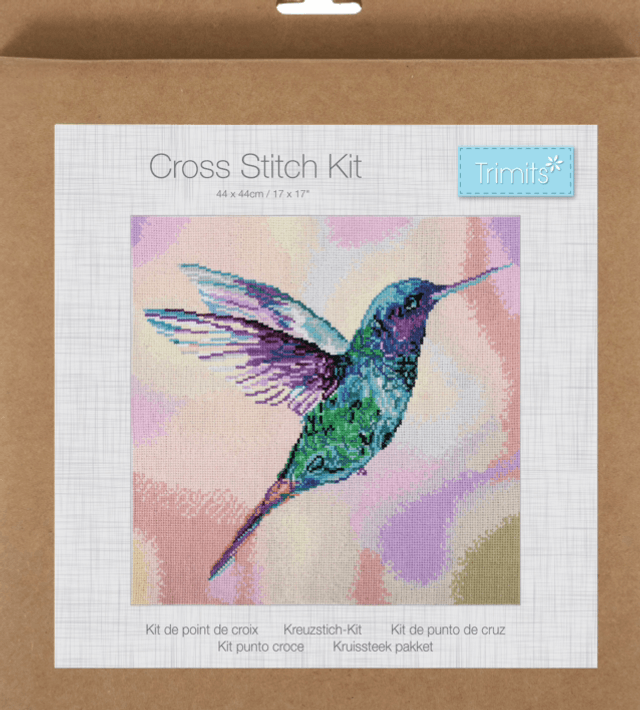 Hummingbird large counted cross stitch kit. - Trimits