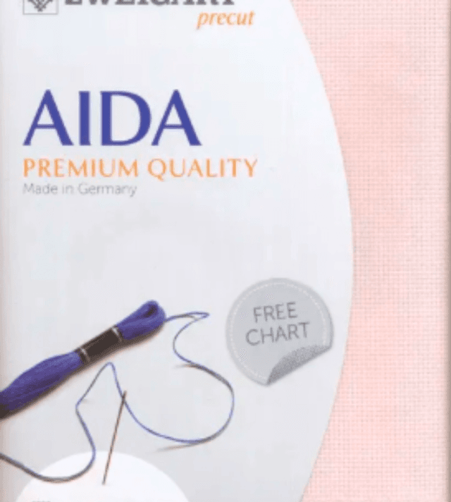 Zweigart 14ct Baby Pink Aida Fat quarter 48cm x 53cm