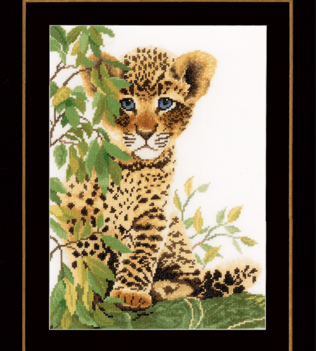Little Panther Cross Stitch Kit by Lanarte