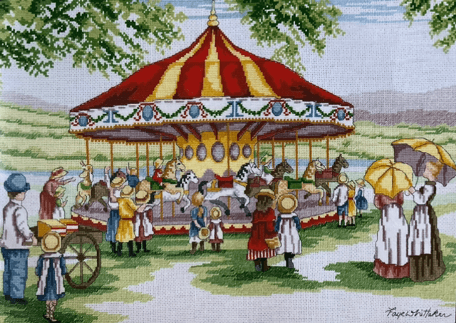 Countryside Carousel Cross Stitch Kit by Faye Whittaker