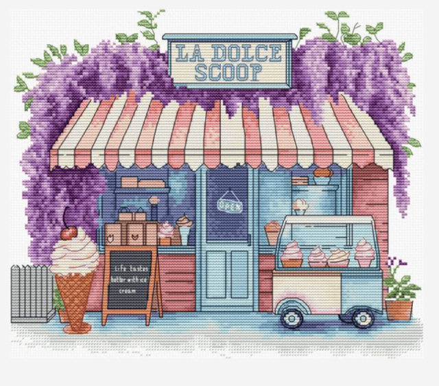 Cross Stitch Kit Luca-S - Ice Cream Scoop