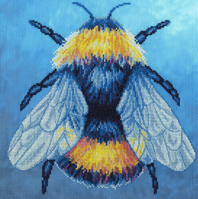 The Menagerie - Queen Bee Criss Stitch Kit and Matching Needle Minder
