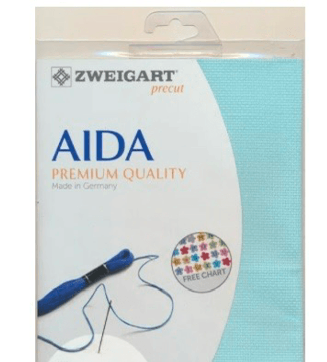 Zweigart 14ct Turquoise Fat Quarter 48cm x 53cm