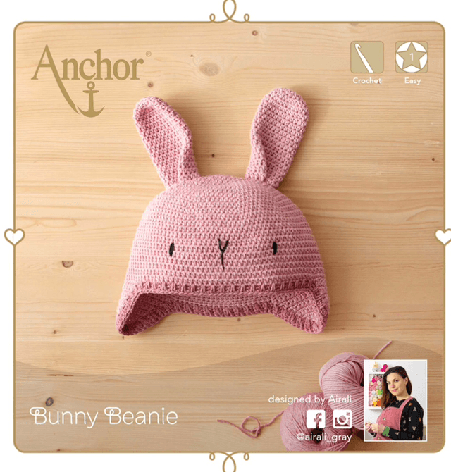 Crochet Kit: Beanie Hat: Bunny - Easy