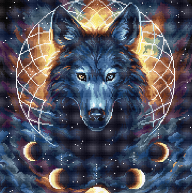 Dream Catcher Wolf Cross Stitch Kit