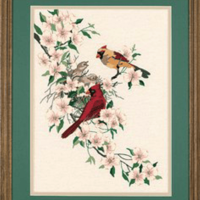 Cardinals in Dogwood by Dimensions
