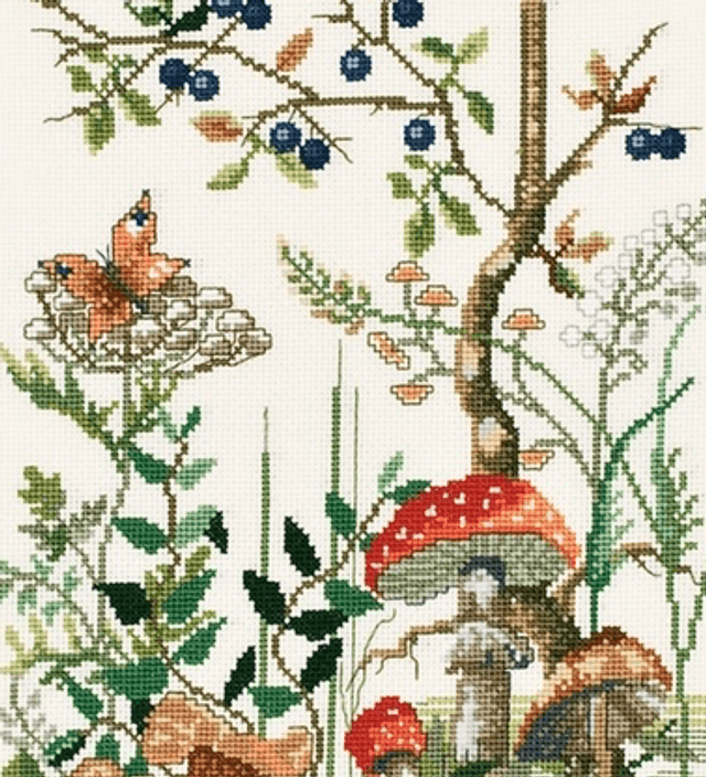 Permin Forest Floor Counted Cross Stitch Kit